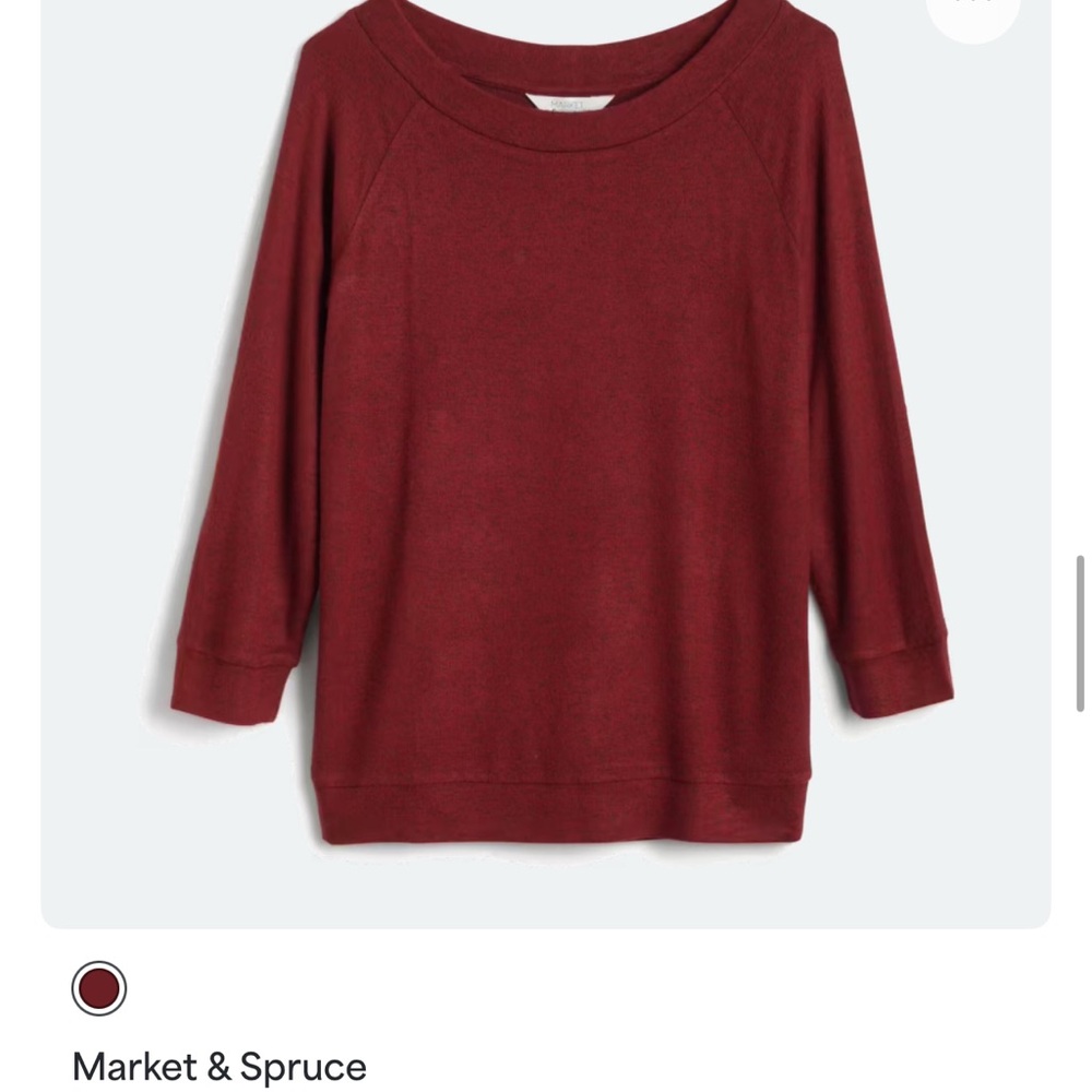Market & Spruce Women's Deep Red Crew Neck Sweater, Great Condition!